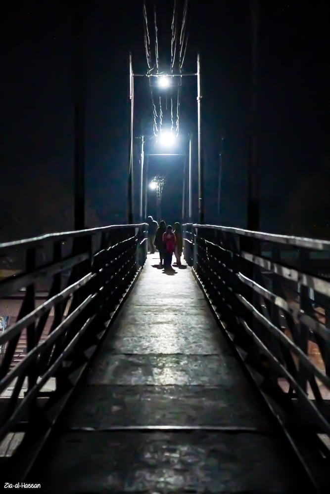 Khanewal Railway Station Bridge At Night