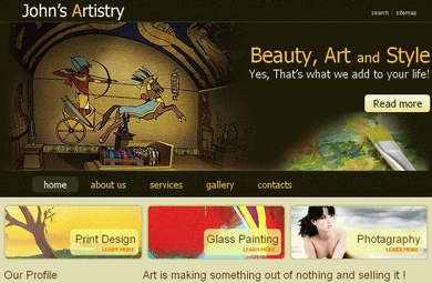 Art & Photography Web Site Template By Our Designers