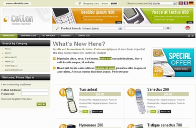 Cellon E-Commerce Web Site