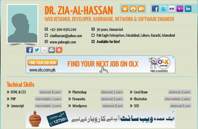 Dr. Zia-al-Hassan's Personal Profile Web Site